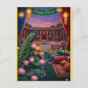 Personalisierte Diwali-Festpostkarte Postkarte