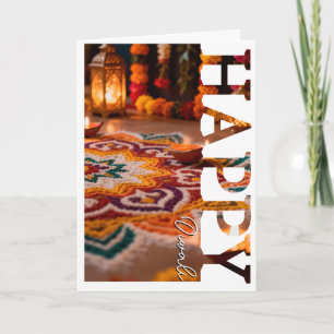 Personalisierte Diwali-Grußkarte mit Foto Karte