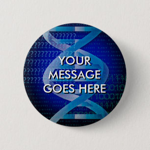 Personalisierte DNA-ID Blue Button