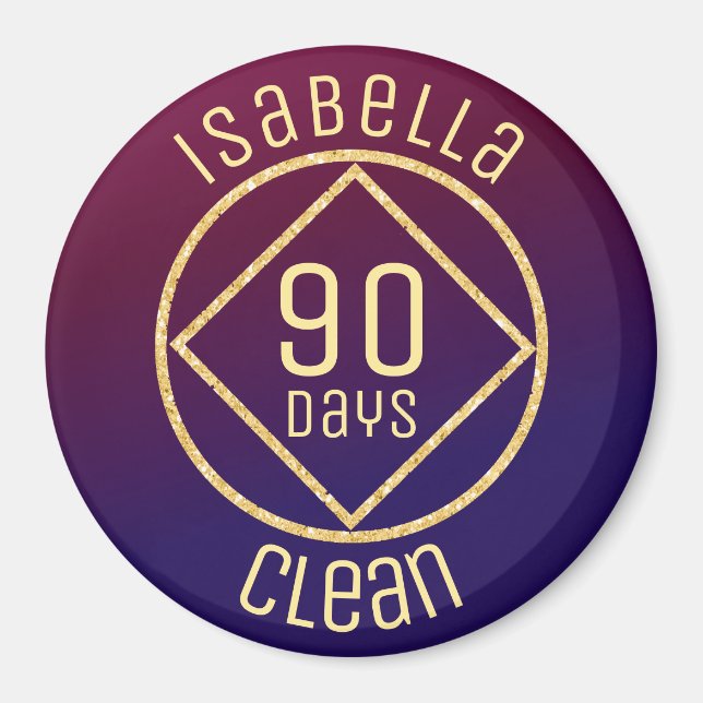 Personalisierte DNA-Kosmetik Anonyme saubere Zeit Magnet (Vorne)