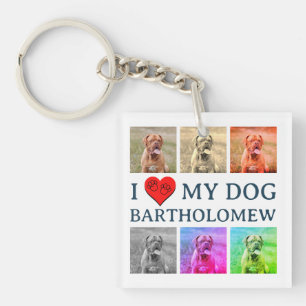 Personalisierte Dog Pop Art Haustierliebhaber-Gesc Schlüsselanhänger