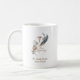 Personalisierte Doktor-Abschlussfeier Neue Anfänge Kaffeetasse