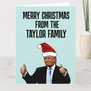 PERSONALISIERTE DONALD TRUMP CHRISTMAS GREETKARTE DANKESKARTE