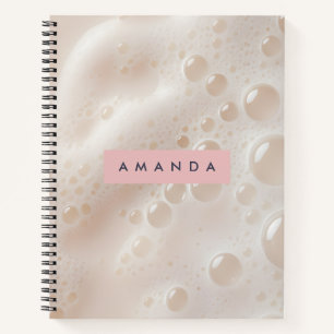 Personalisierte Dreamy Bubble Soft Beige Notizbuch