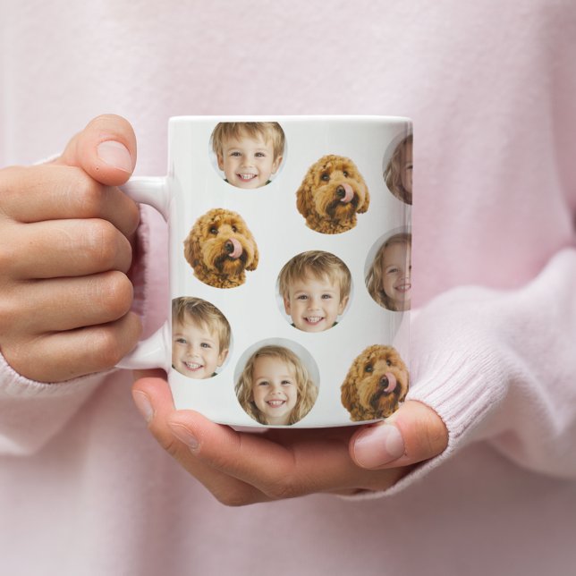 Personalisierte Drei-Foto-Gesichter-Tasse | Benutz Kaffeetasse (Von Creator hochgeladen)
