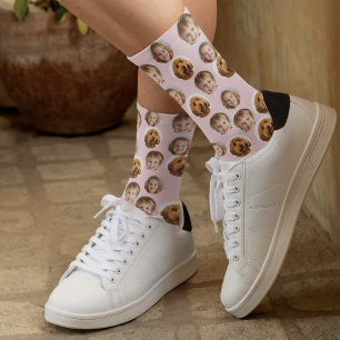 Personalisierte Drei-Foto-Gesichtsocken Benutzer Socken