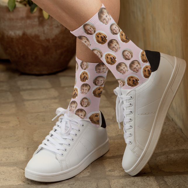 Personalisierte Drei-Foto-Gesichtsocken | Benutzer Socken (Von Creator hochgeladen)