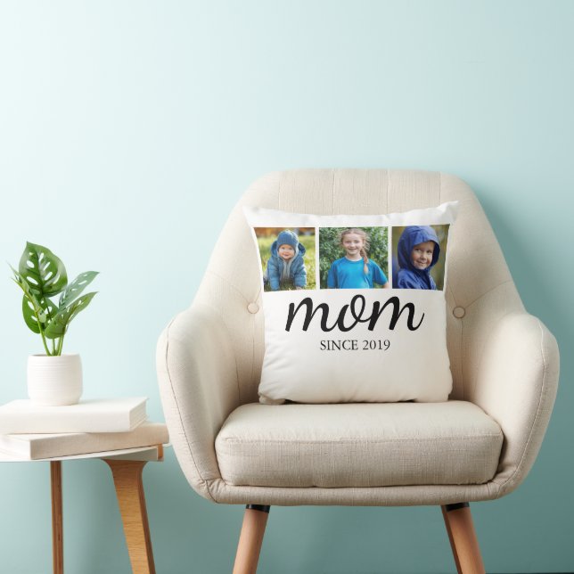Personalisierte Drei-Foto-Mutter Kissen (Stuhl )