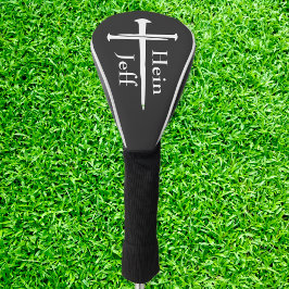Personalisierte Drei-Nails Weißes Kreuz Christlich Golf Headcover