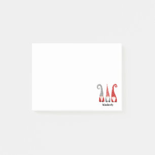 Personalisierte drei schwedische Gnome Weihnachten Post-it Klebezettel