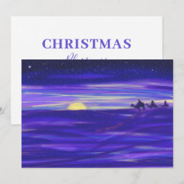 Personalisierte Drei-Wege-Männer-Aquarell Feiertagskarte