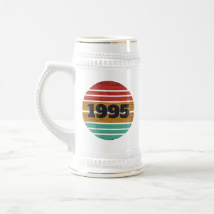 Personalisierte dreißig Vintage 30. Geburtstagsfei Bierglas