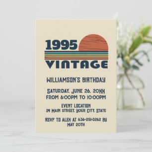 Personalisierte dreißig Vintage 30. Geburtstagsfei Einladung