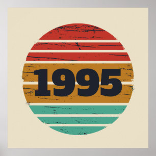 Personalisierte dreißig Vintage 30. Geburtstagsfei Poster