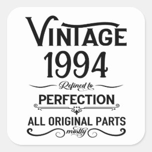 Personalisierte Dreißiger Vintage 30. Geburtstagsf Quadratischer Aufkleber