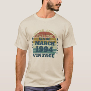 Personalisierte Dreißiger Vintage 30. Geburtstagsf T-Shirt