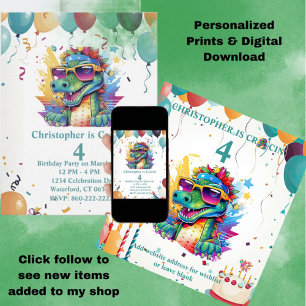 Personalisierte Drucke & Download Crocodile zum Ge Einladung