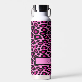 Personalisierte Druckfarben und schwarzer Leopard Trinkflasche