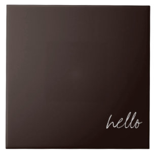 Personalisierte dunkle Schokolade braun Fliese