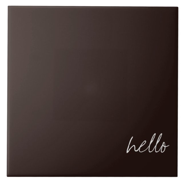 Personalisierte dunkle Schokolade braun Fliese (Vorderseite)