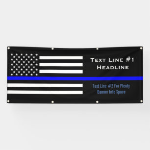Personalisierte dünne blaue Linie Banner