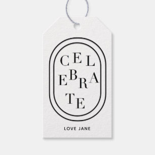 Personalisierte durcheinandergemischte "feiern" geschenkanhänger