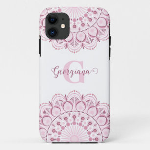Personalisierte Dusky Rose Confetti Lace Dot Manda Case-Mate iPhone Hülle