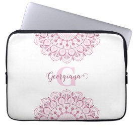 Personalisierte Dusky Rose Confetti Lace Dot Manda Laptopschutzhülle