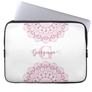 Personalisierte Dusky Rose Confetti Lace Dot Manda Laptopschutzhülle