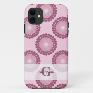 Personalisierte Dusky Rose Polka Dot Mandala Case-Mate iPhone Hülle