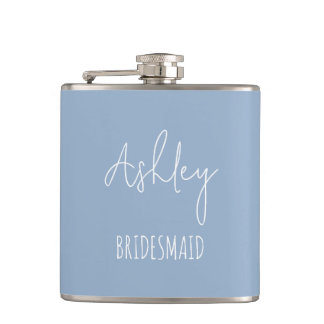Personalisierte Dusty Blue Brautparty Geschenke Fr Flachmann