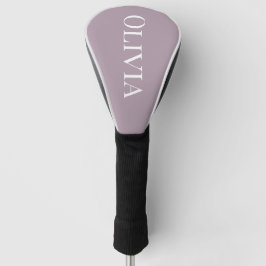 Personalisierte Dusty Lavender Moderne Typografie Golf Headcover