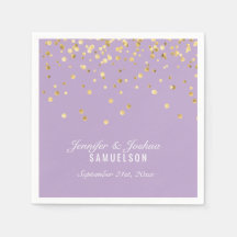 Personalisierte DUSTY MAUVE Gold Confetti Wedding