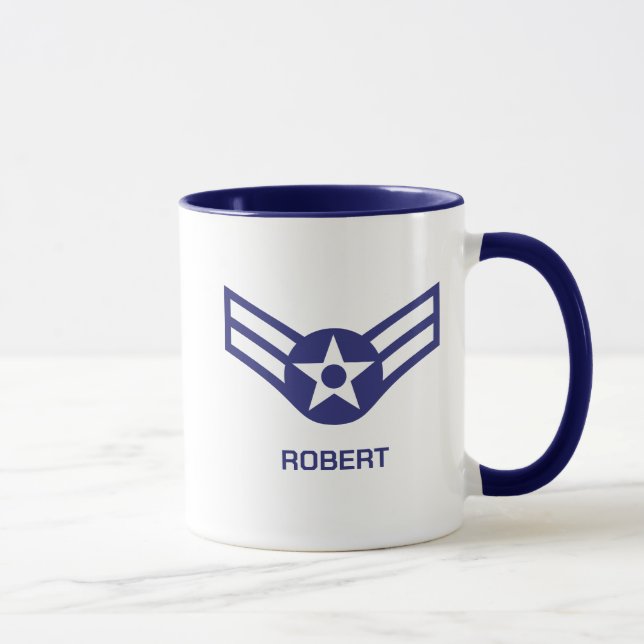 Personalisierte E-3 Luftwaffe der 1. Klasse Tasse (Rechts)
