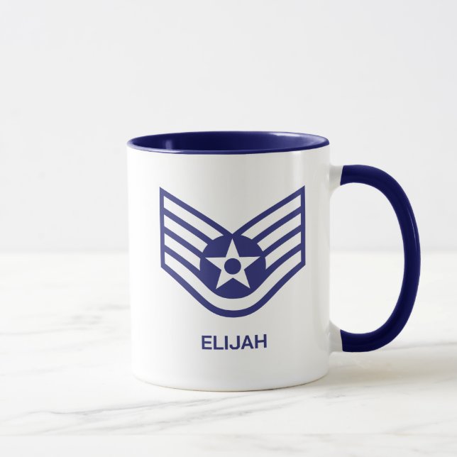 Personalisierte E-5-Mitarbeiter-Luftwaffe Tasse (Rechts)