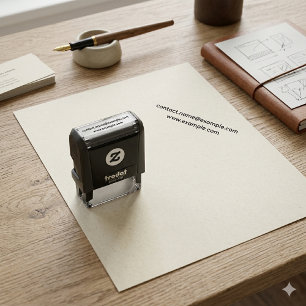 Personalisierte E-Mail- und Website-Adresse Profes Permastempel