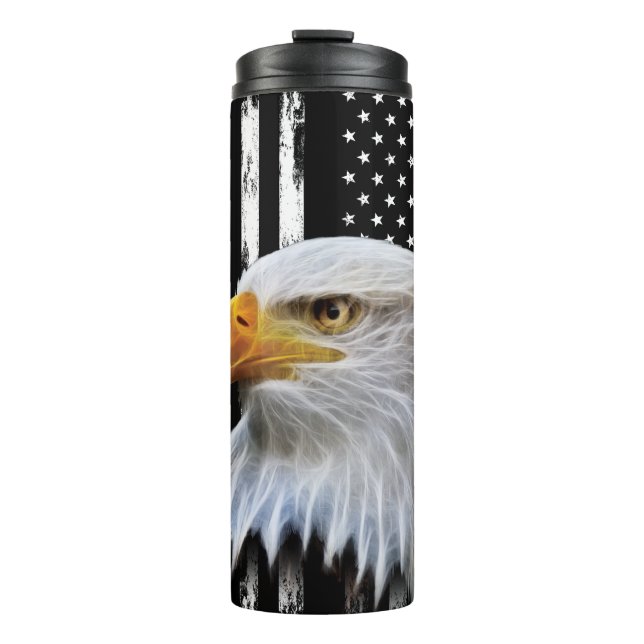 Personalisierte Eagle Police American Flag Thermosbecher (Vorderseite)