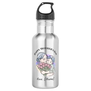 Personalisierte Edelstahl-Trinkflasche zum Muttert Edelstahlflasche