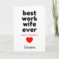 Personalisierte Ehefrau Beste Arbeit Geburtstag
