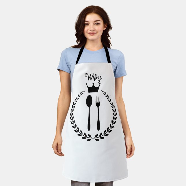Personalisierte Ehefrau'y Kitchen Schürze (Getragen)