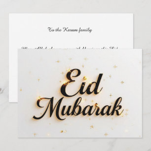 Personalisierte Eid Mubarak elegante Grußkarte Einladung