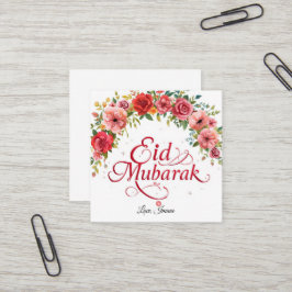 Personalisierte Eid Mubarak-Geschenkkarte Quadratische Visitenkarte