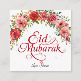 Personalisierte Eid Mubarak-Geschenkkarte Quadratische Visitenkarte