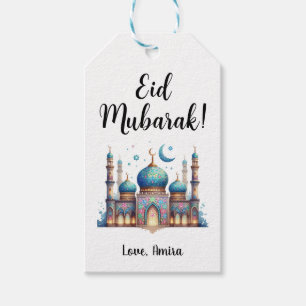 Personalisierte Eid-Mubarak-Moschee-Gift-Tags Geschenkanhänger