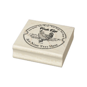 Personalisierte Eier Holz Briefmarke Gummistempel