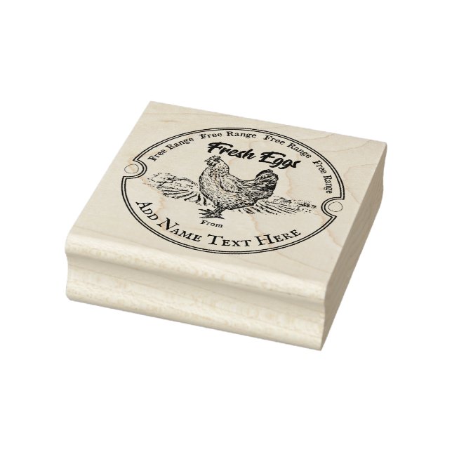Personalisierte Eier Holz Briefmarke Gummistempel (Stempel)