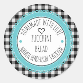 Personalisierte Eigenemade mit Liebe Buffalo Karie Runder Aufkleber