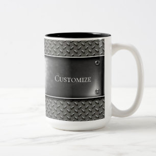 Personalisierte, einfach aus Stahl bestehende Meta Zweifarbige Tasse