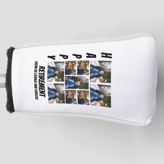 Personalisierte einfache Altersvorsorge 9 FotoColl Golf Headcover (Vorderseite)