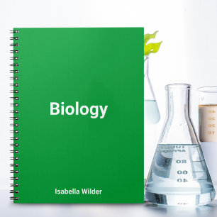 Personalisierte einfache Biologie/Science Green Notizblock